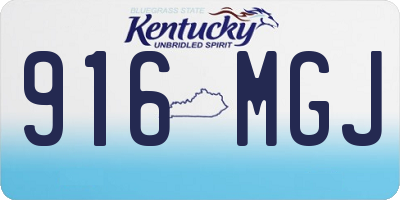 KY license plate 916MGJ