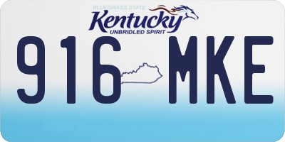 KY license plate 916MKE