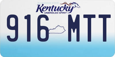 KY license plate 916MTT