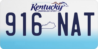 KY license plate 916NAT