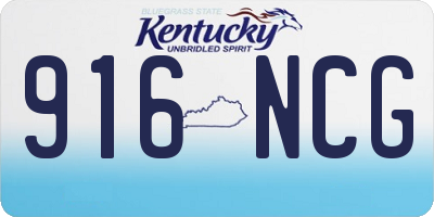 KY license plate 916NCG