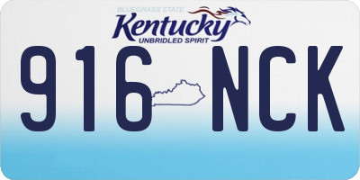 KY license plate 916NCK