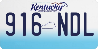 KY license plate 916NDL