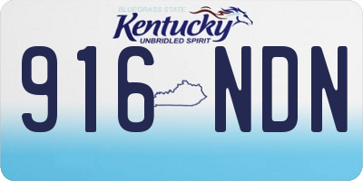 KY license plate 916NDN