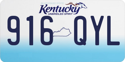 KY license plate 916QYL