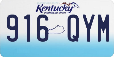 KY license plate 916QYM