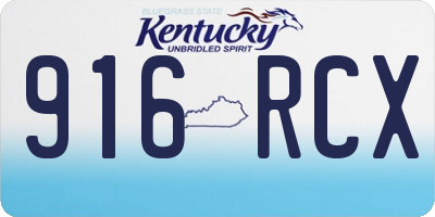 KY license plate 916RCX