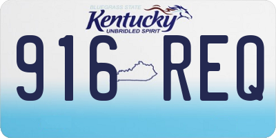 KY license plate 916REQ