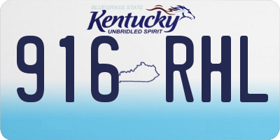 KY license plate 916RHL