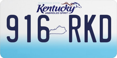 KY license plate 916RKD