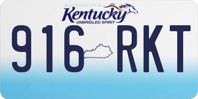 KY license plate 916RKT