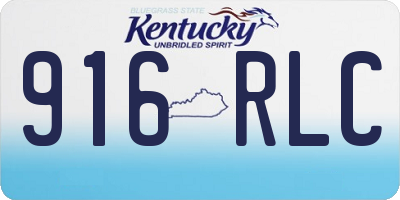 KY license plate 916RLC
