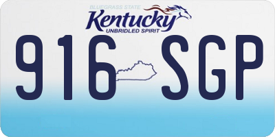 KY license plate 916SGP