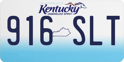 KY license plate 916SLT