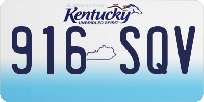KY license plate 916SQV
