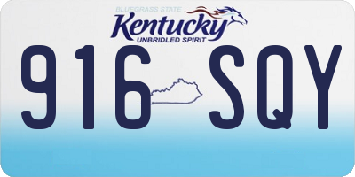 KY license plate 916SQY