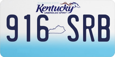 KY license plate 916SRB
