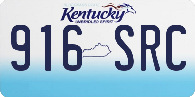 KY license plate 916SRC