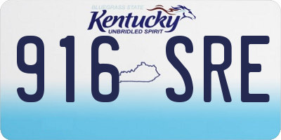 KY license plate 916SRE