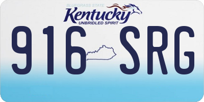 KY license plate 916SRG