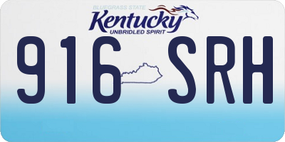 KY license plate 916SRH