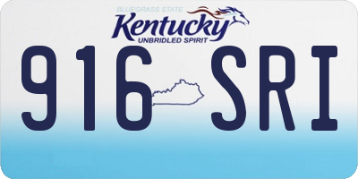 KY license plate 916SRI