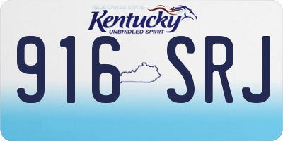 KY license plate 916SRJ