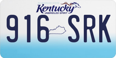 KY license plate 916SRK