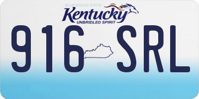 KY license plate 916SRL