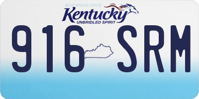 KY license plate 916SRM