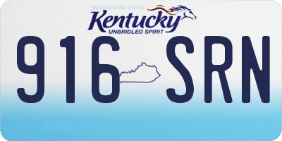 KY license plate 916SRN
