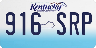 KY license plate 916SRP