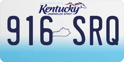 KY license plate 916SRQ