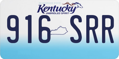 KY license plate 916SRR
