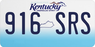 KY license plate 916SRS