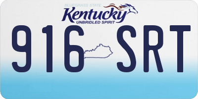 KY license plate 916SRT