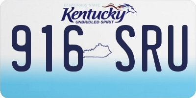 KY license plate 916SRU
