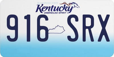 KY license plate 916SRX