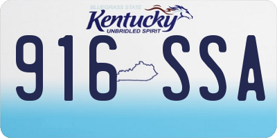 KY license plate 916SSA