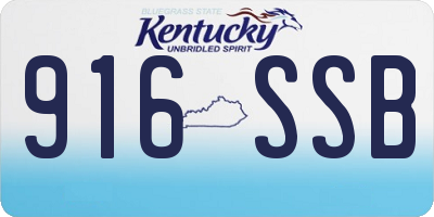 KY license plate 916SSB