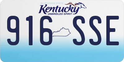 KY license plate 916SSE