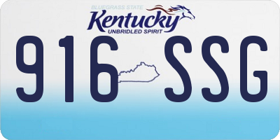 KY license plate 916SSG