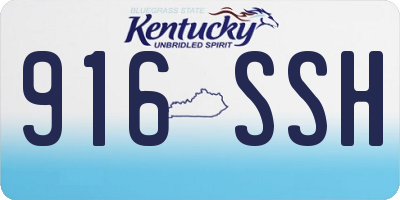 KY license plate 916SSH