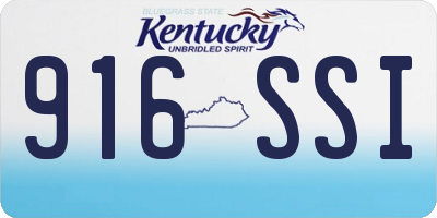 KY license plate 916SSI