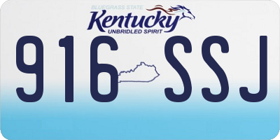 KY license plate 916SSJ