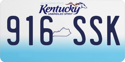 KY license plate 916SSK