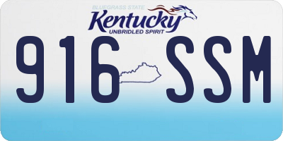 KY license plate 916SSM