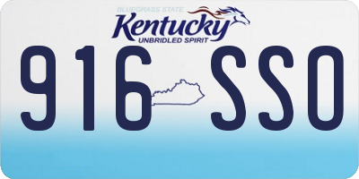 KY license plate 916SSO
