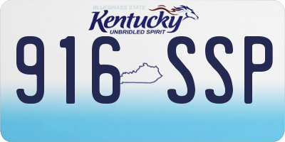 KY license plate 916SSP
