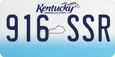 KY license plate 916SSR